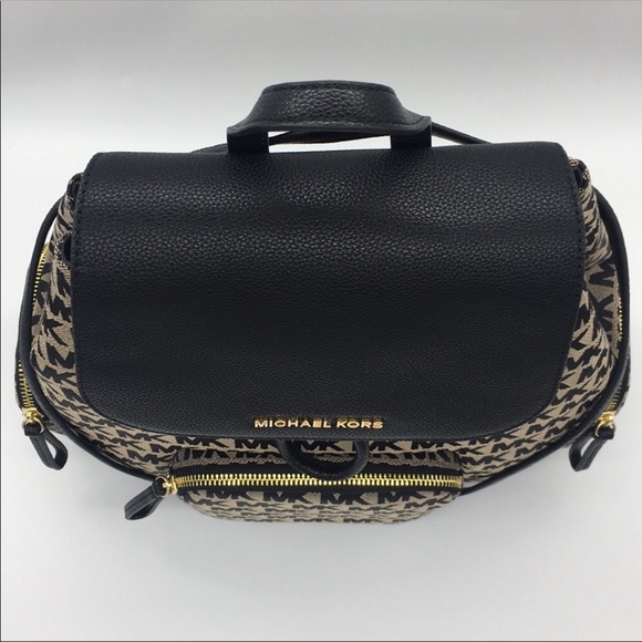 MICHAEL KORS ABBEY LG CARGO BACKPACK BG/BLK/BLK - Picture 6 of 8